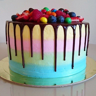 Торт с глазурью "Радуга" купить - старыйоскол.сладкоежкин.рф